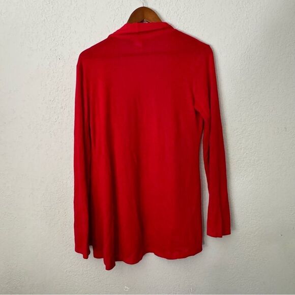 Women's Olivia Blu Red Open Cardigan Sweater - Picture 6 of 6